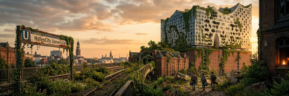 Three explorers explore a long abandoned Hamburg